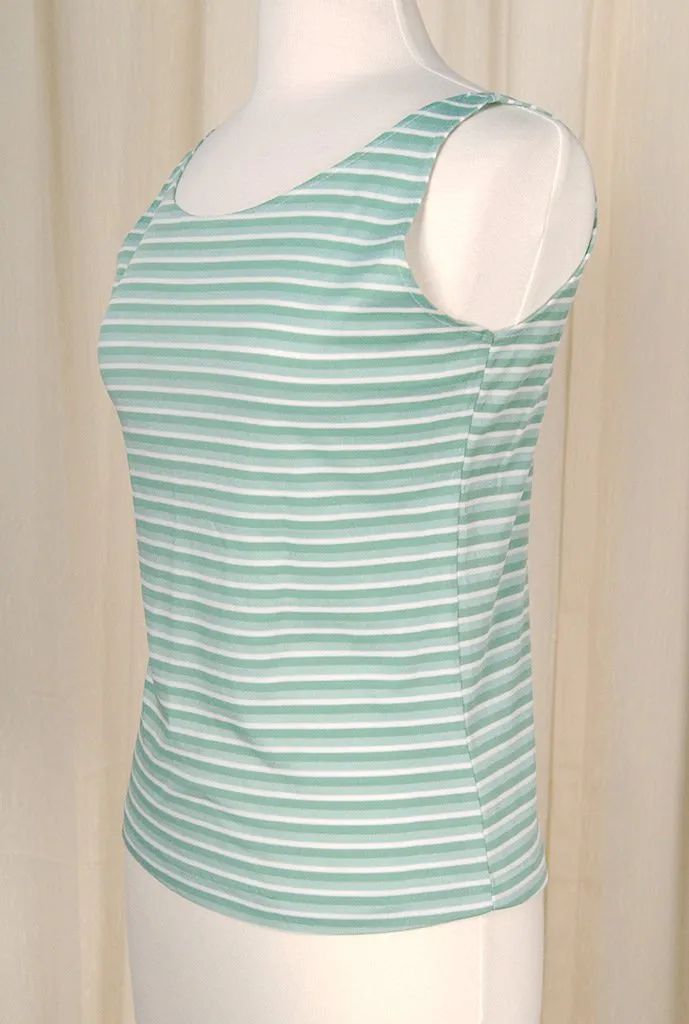 1960s Mint Striped Tank Top