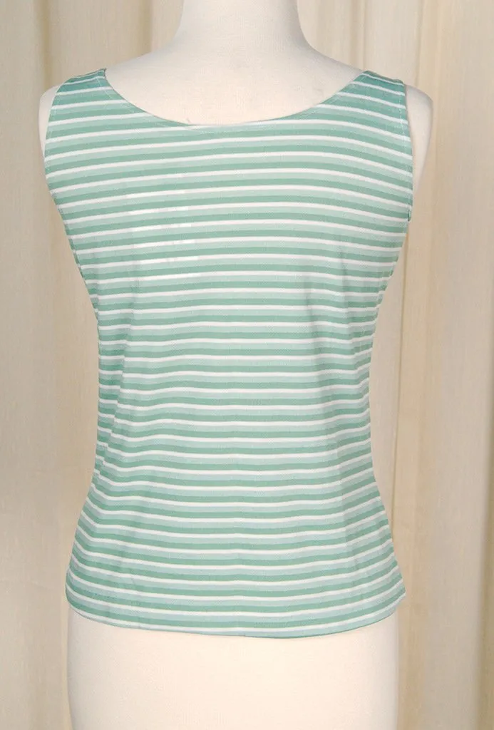 1960s Mint Striped Tank Top