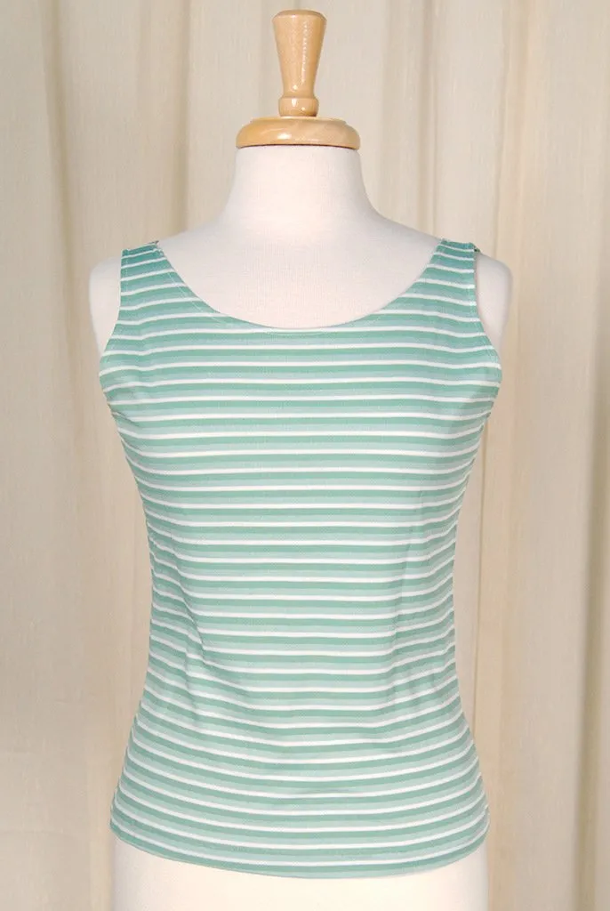 1960s Mint Striped Tank Top