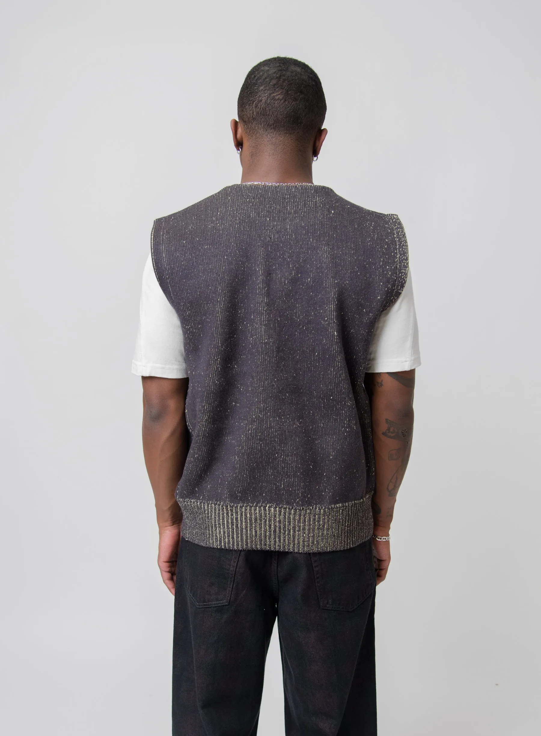 Aimless Compact Knit Vest Herren Grey