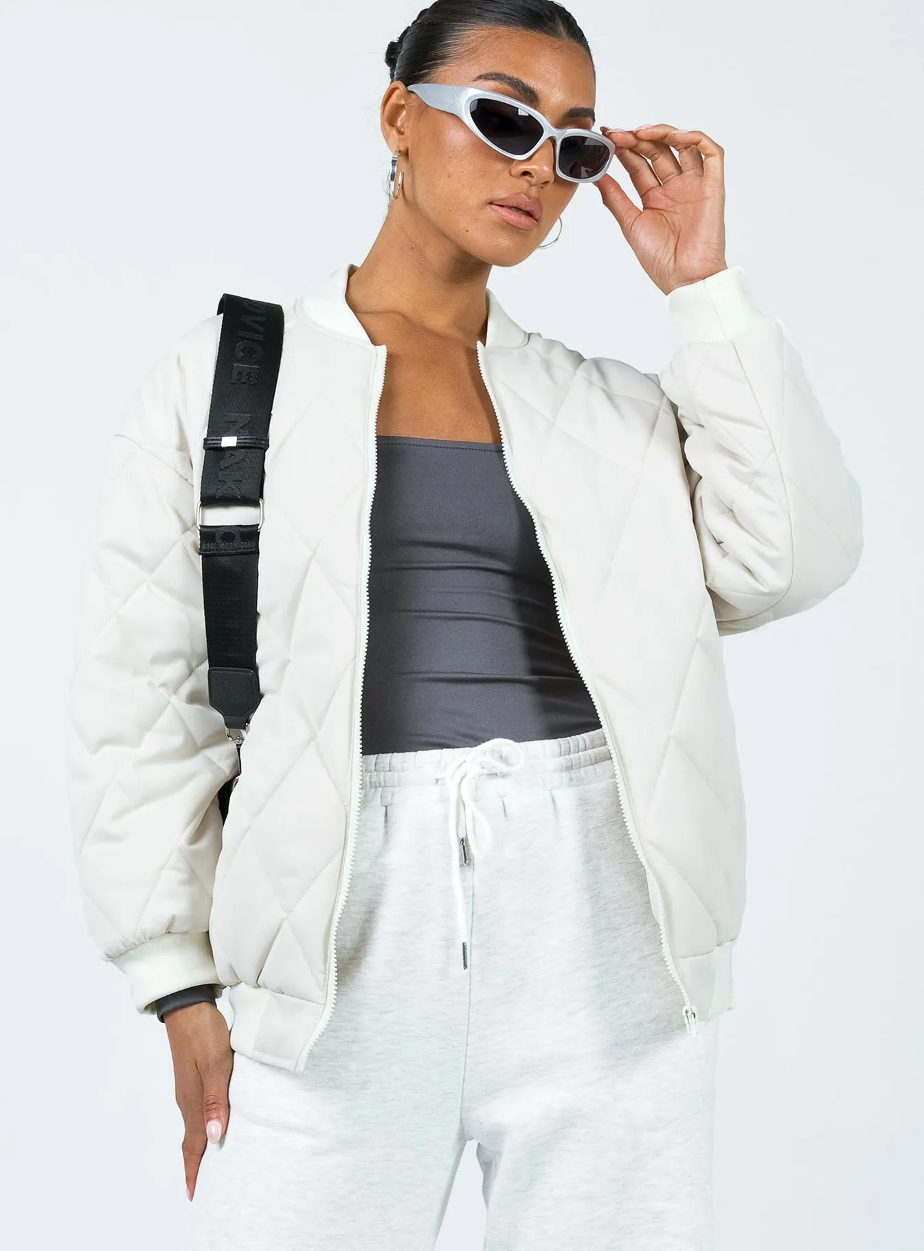 Barina Quilted Puffer Jacket Cream