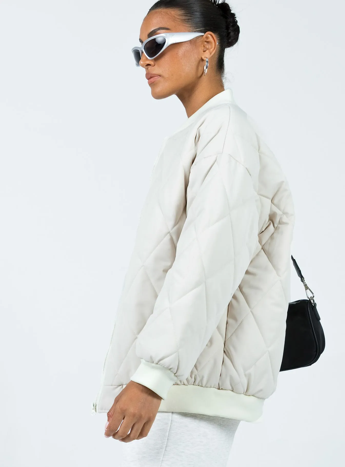 Barina Quilted Puffer Jacket Cream