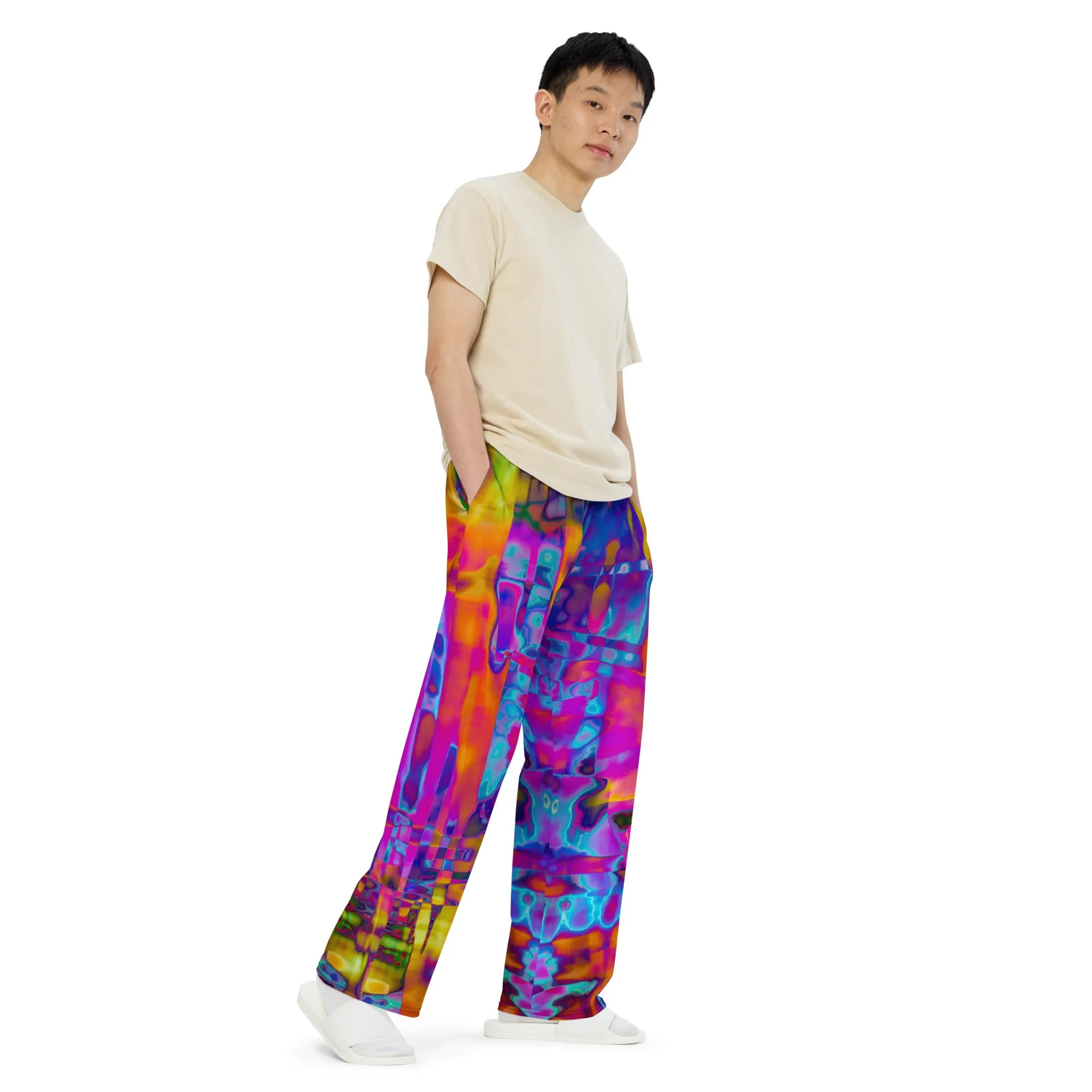 Barmudi All-over print unisex wide-leg pants