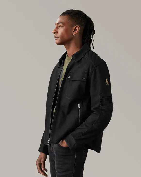 BELSTAFF OUTRIDER MOTORCYCLE OVERSHIRT - BLACK