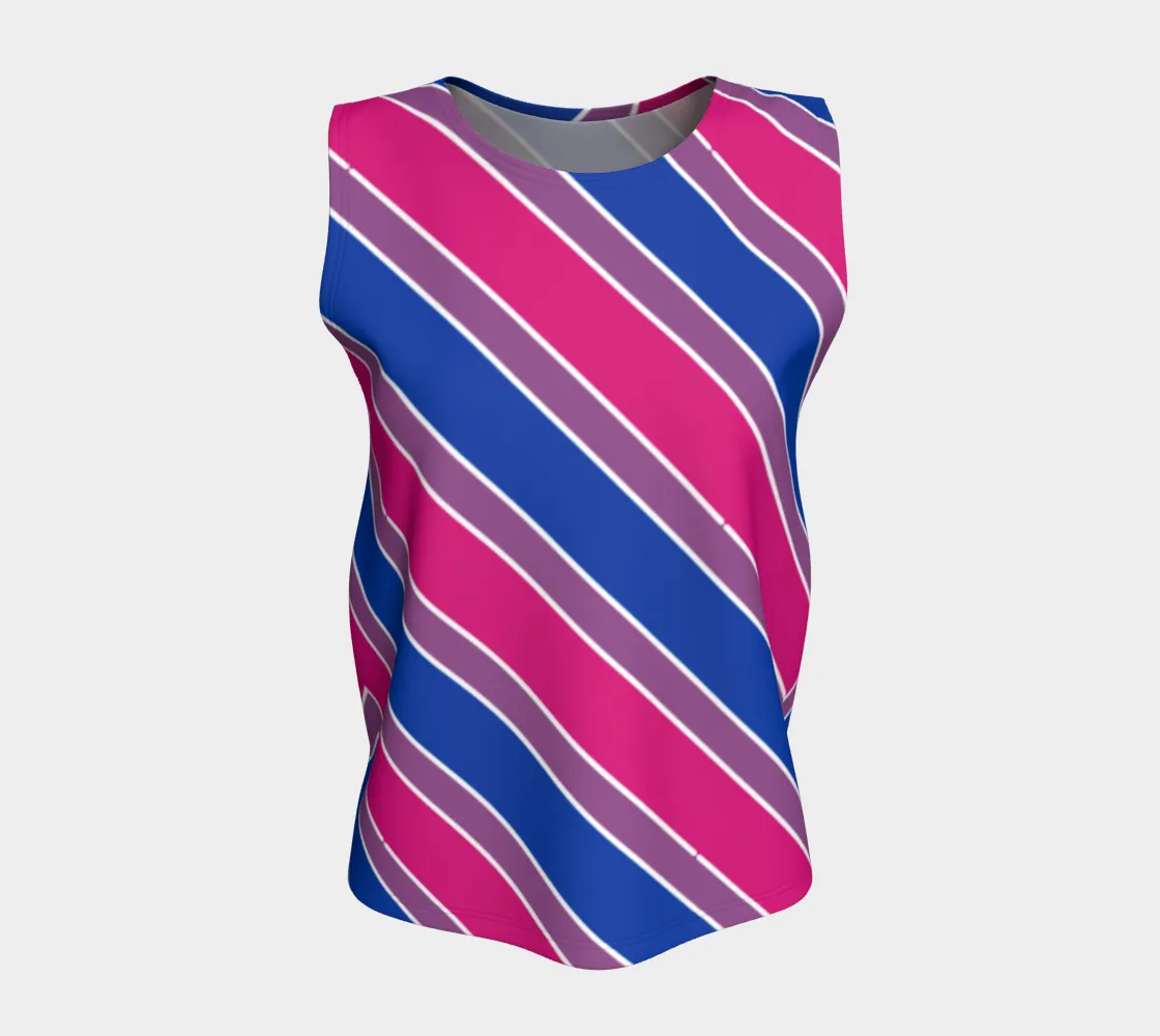 Bisexual Candycane Striped Loose Tank