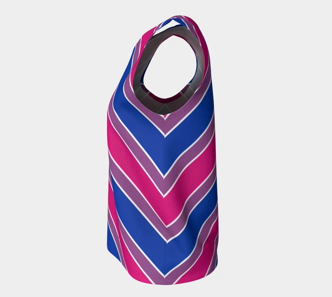 Bisexual Candycane Striped Loose Tank