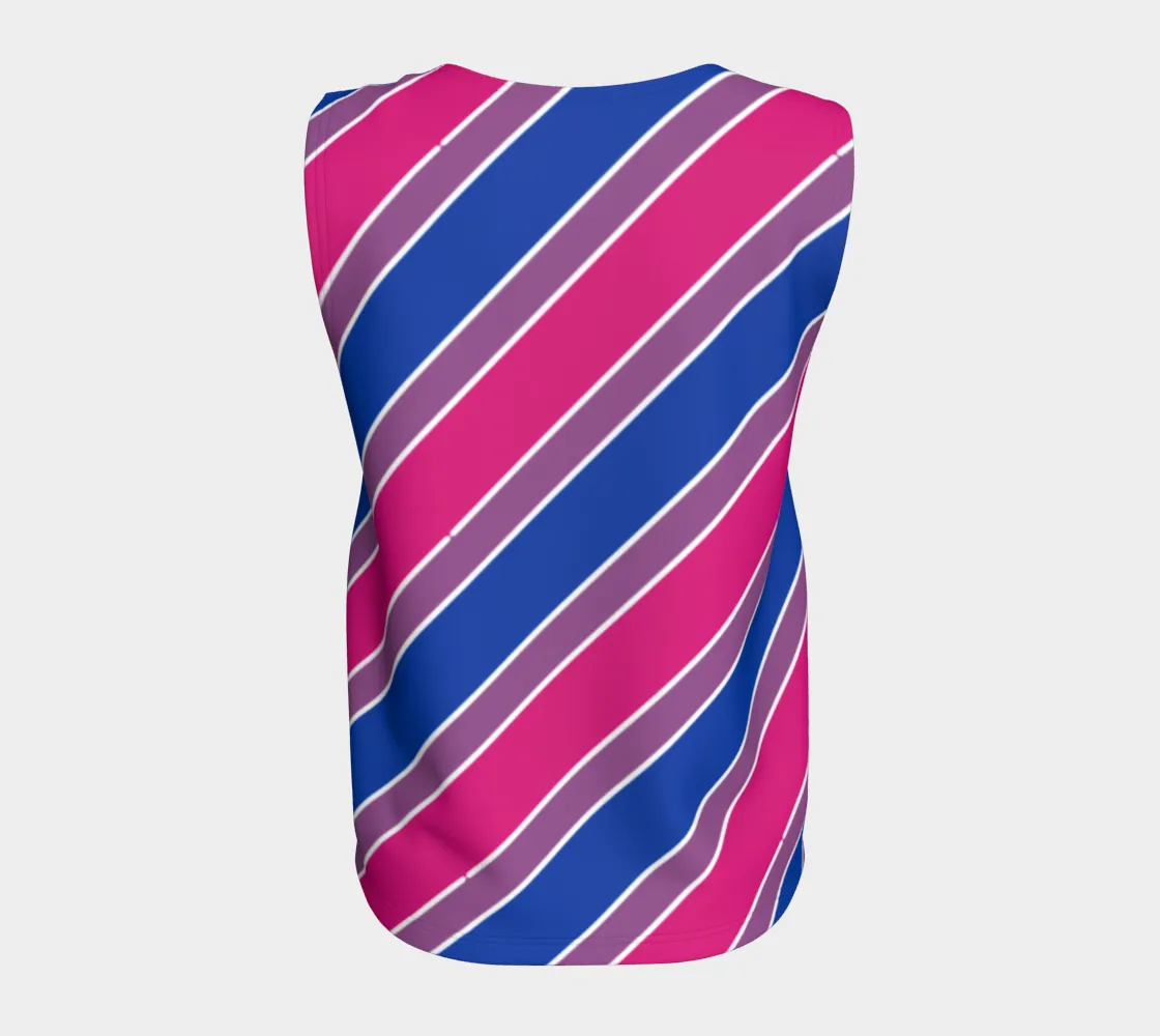 Bisexual Candycane Striped Loose Tank