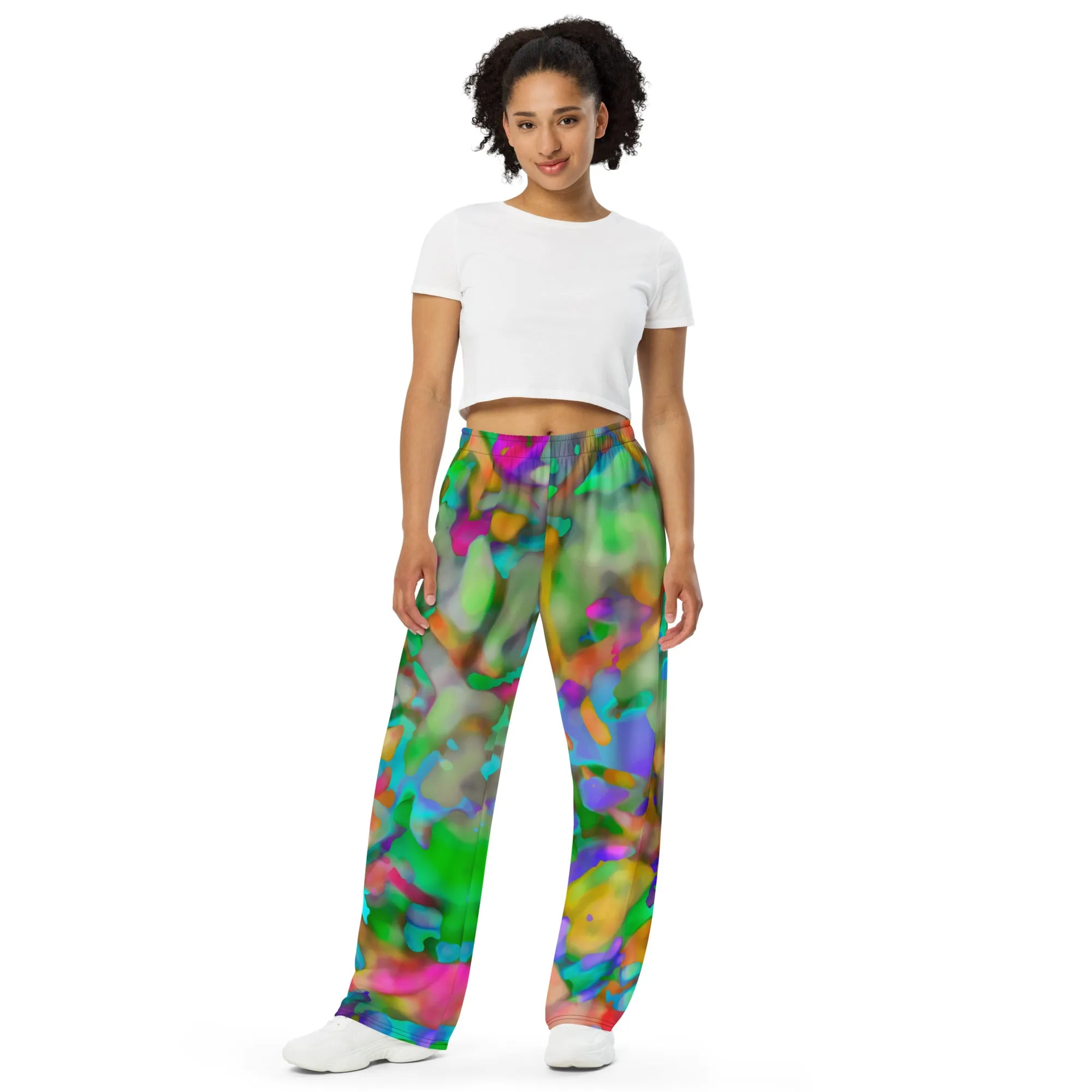 Bus All-over print unisex wide-leg pants