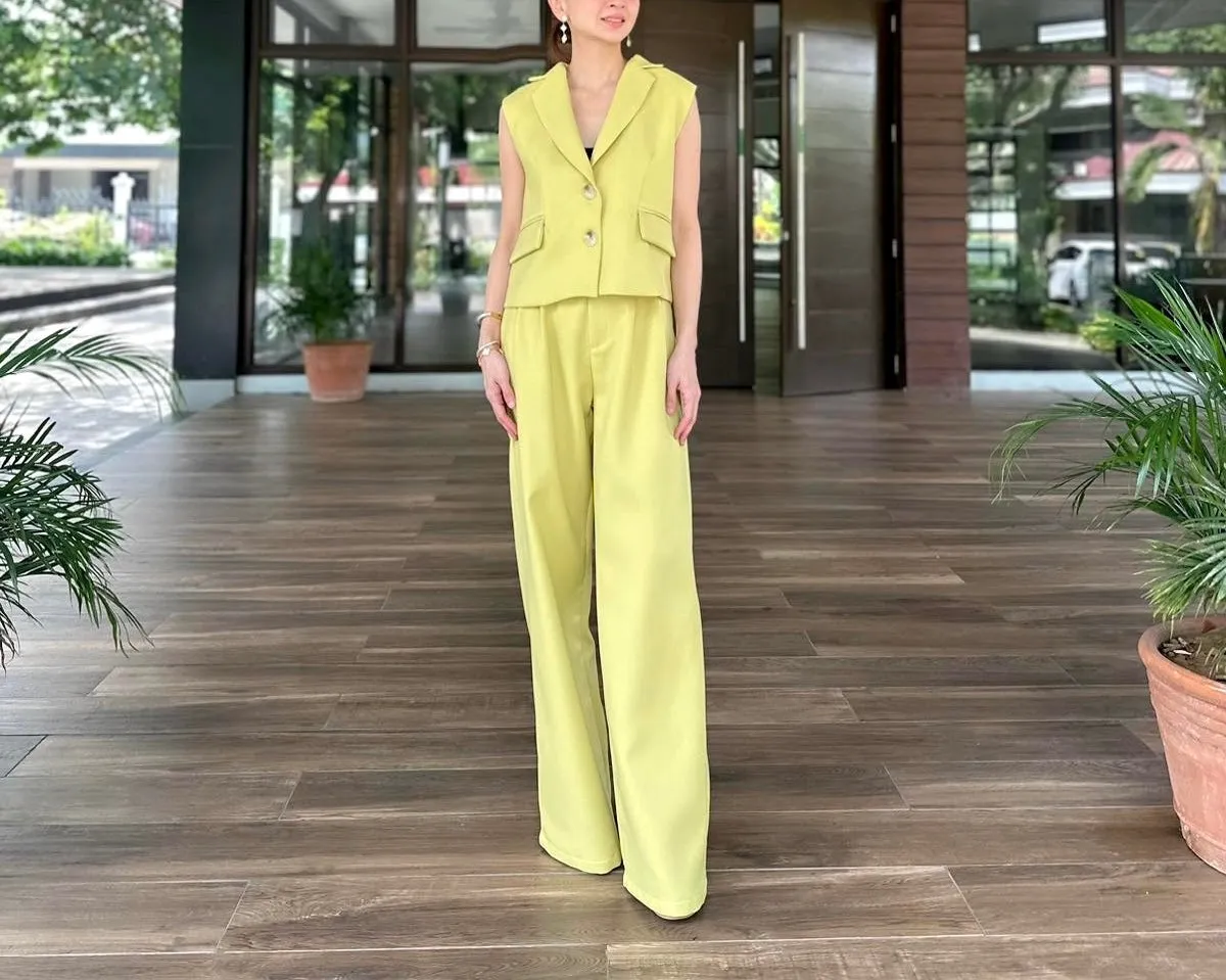 Caprice Wide Pants in Yellow