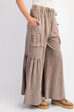 Comfy Vibes Washed Mocha Pants