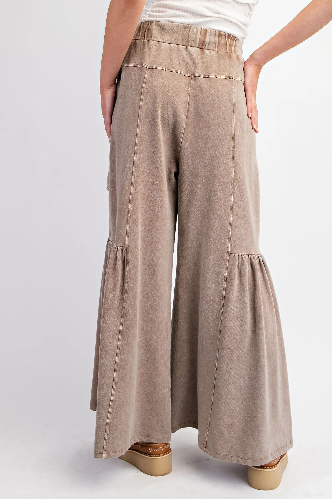 Comfy Vibes Washed Mocha Pants