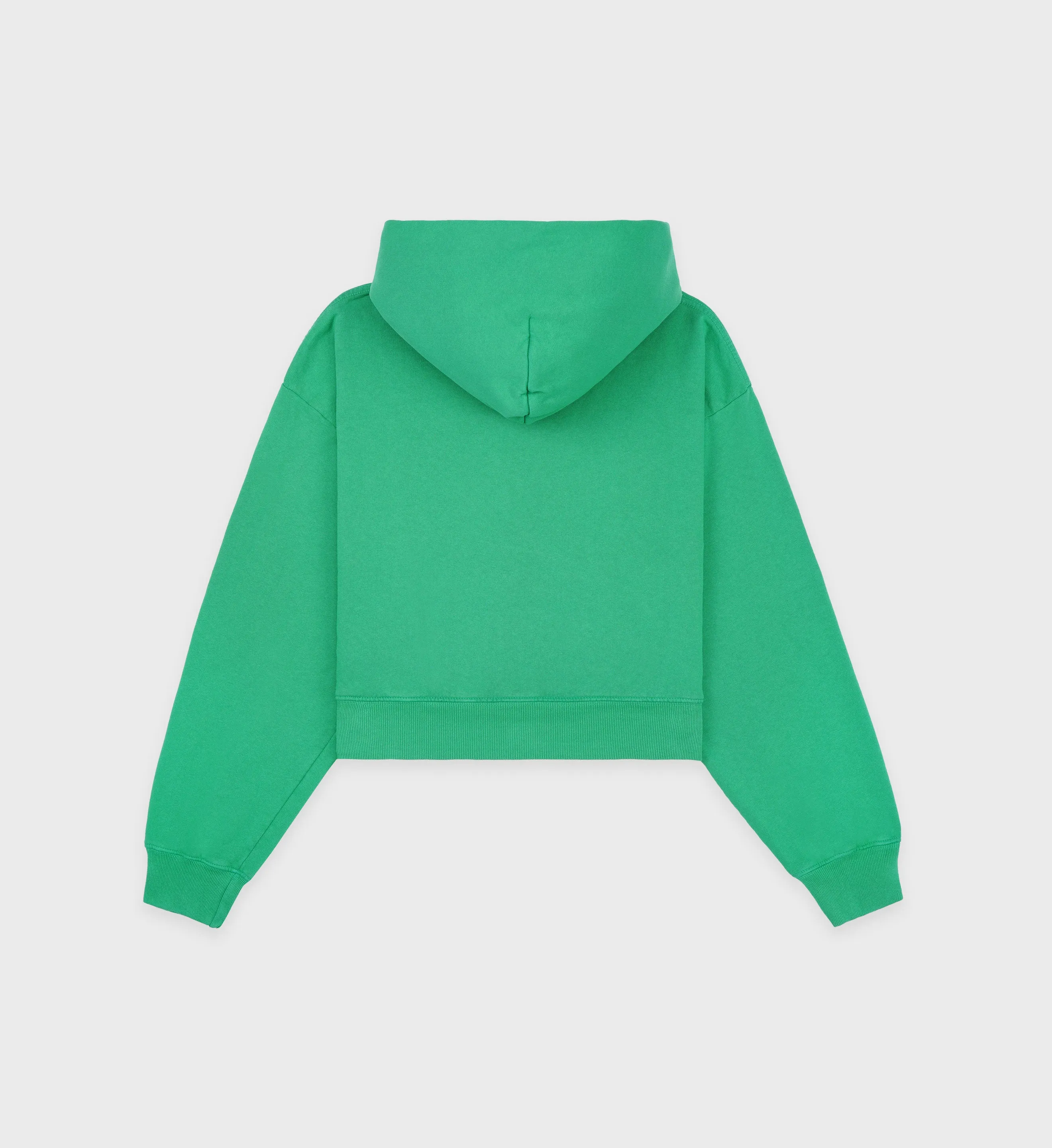 Connecticut Crest Cropped Hoodie - Verde/White