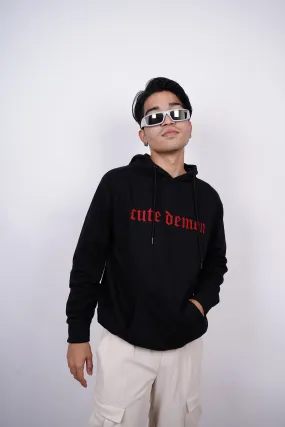 Cute Demon Relaxed fit Black Hoodie for Men By DemonWear