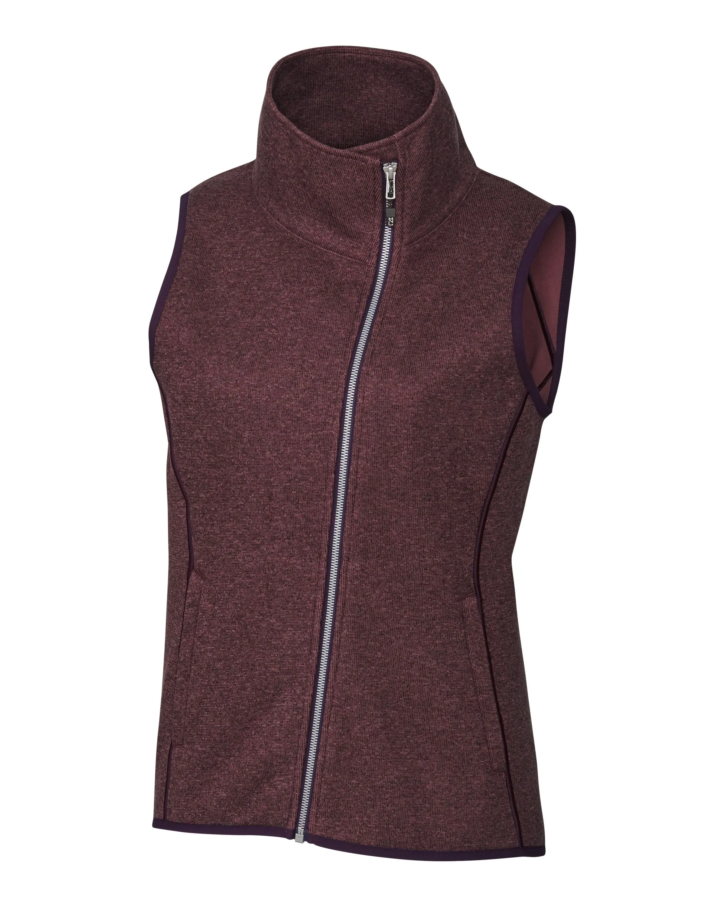 Cutter & Buck Mainsail Sweater-Knit Ladies Full Zip Vest