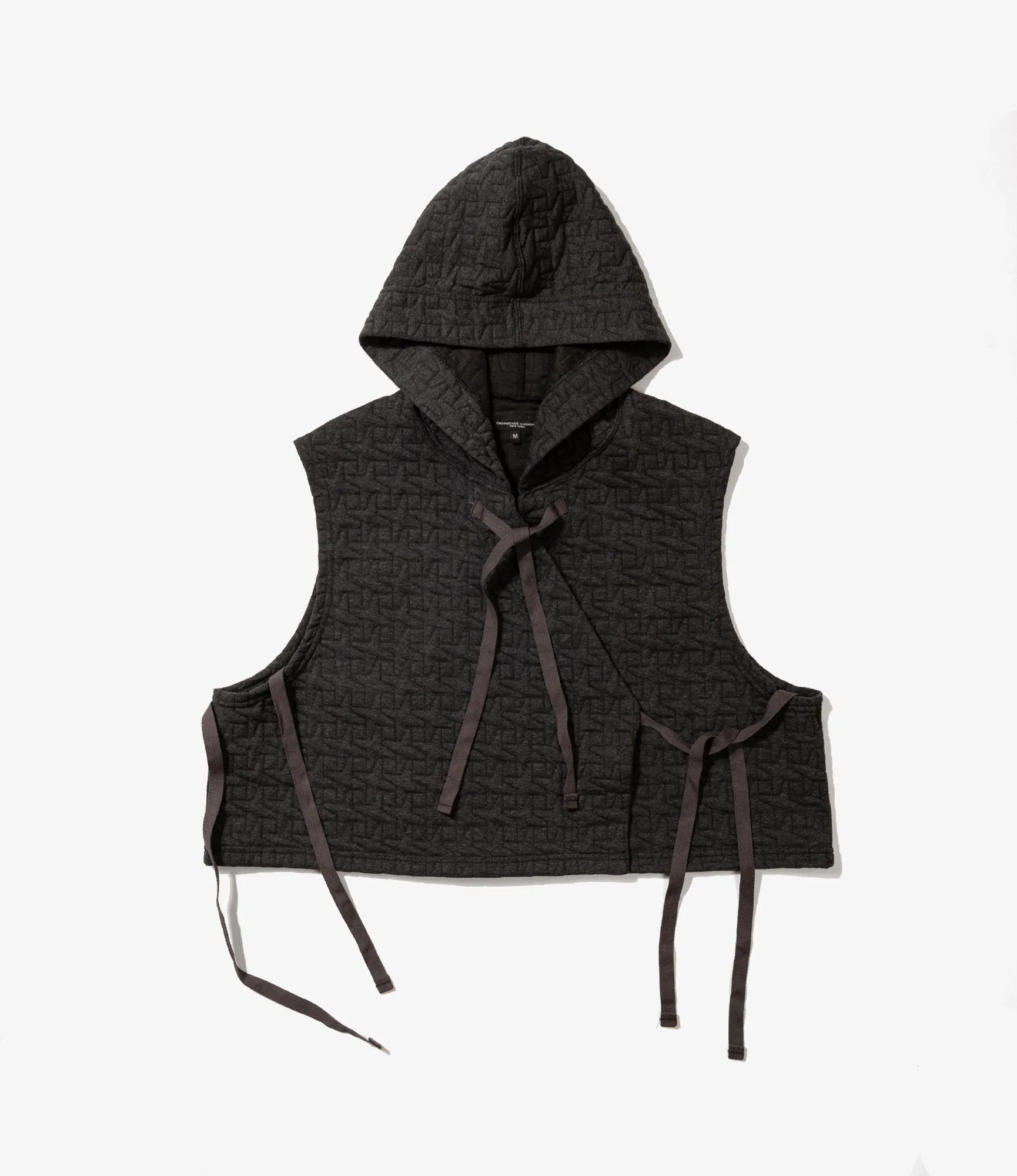 Engineered Garments Hooded Knit Vest - Charcoal PC Quilted Jersey