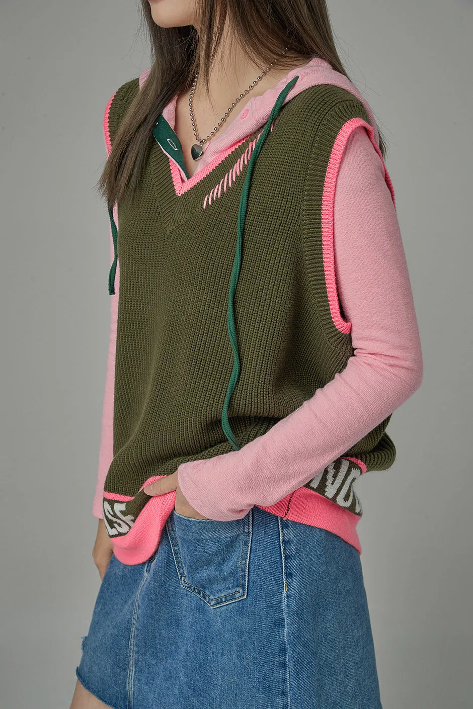 For A Split Second Knit Vest