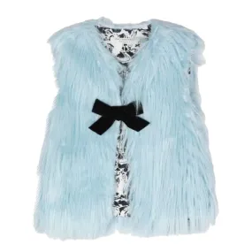 Girls Blue Faux Fur Gillet