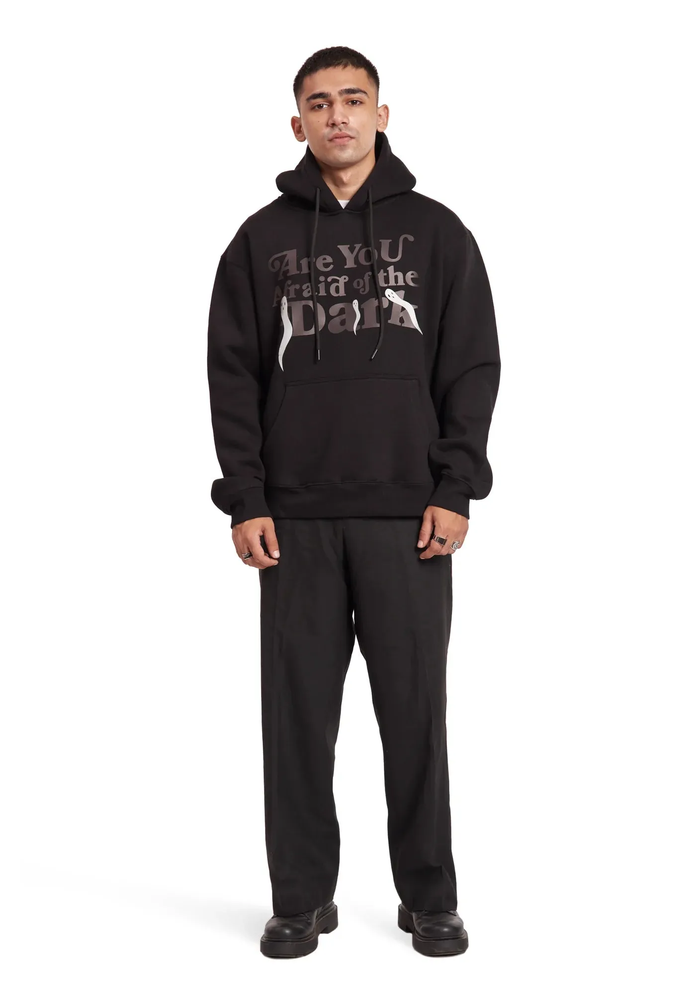 Halo Effect Men's 'Are You Afraid' Reflective Black Hoodie