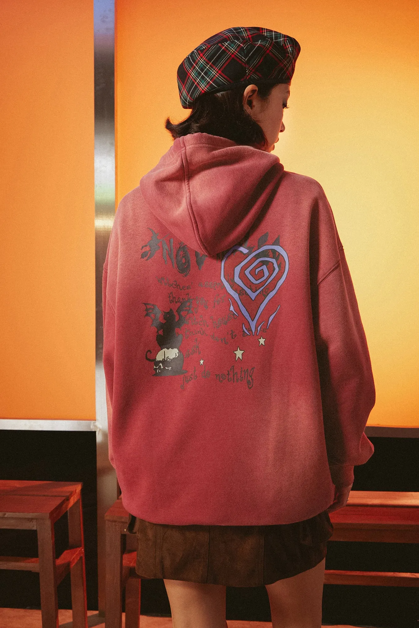 Heart Gradient Oversized Hoodie