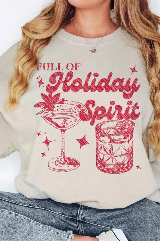 HOLIDAY SPIRITS CHRISTMAS OVERSIZED SWEATSHIRT