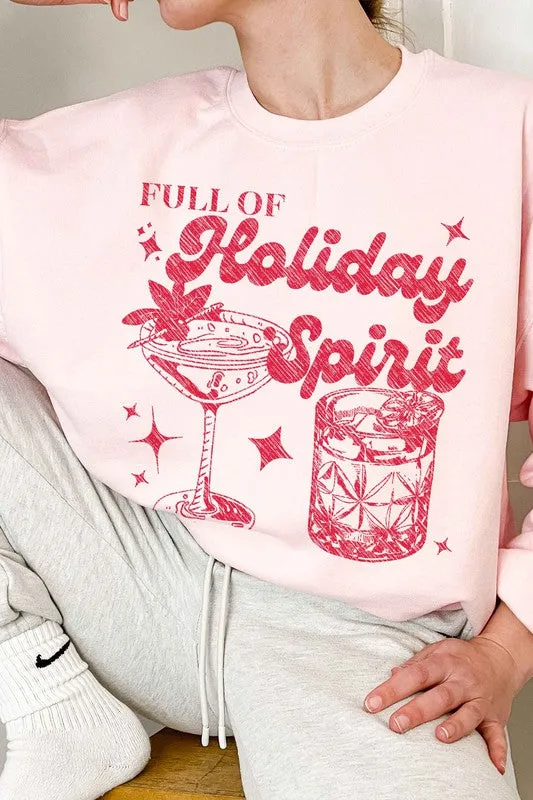 HOLIDAY SPIRITS CHRISTMAS OVERSIZED SWEATSHIRT