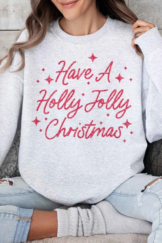 HOLLY JOLLY CHRISTMAS OVERSIZED SWEATSHIRT