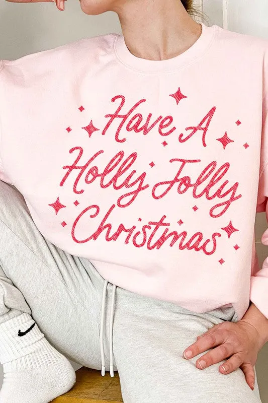 HOLLY JOLLY CHRISTMAS OVERSIZED SWEATSHIRT