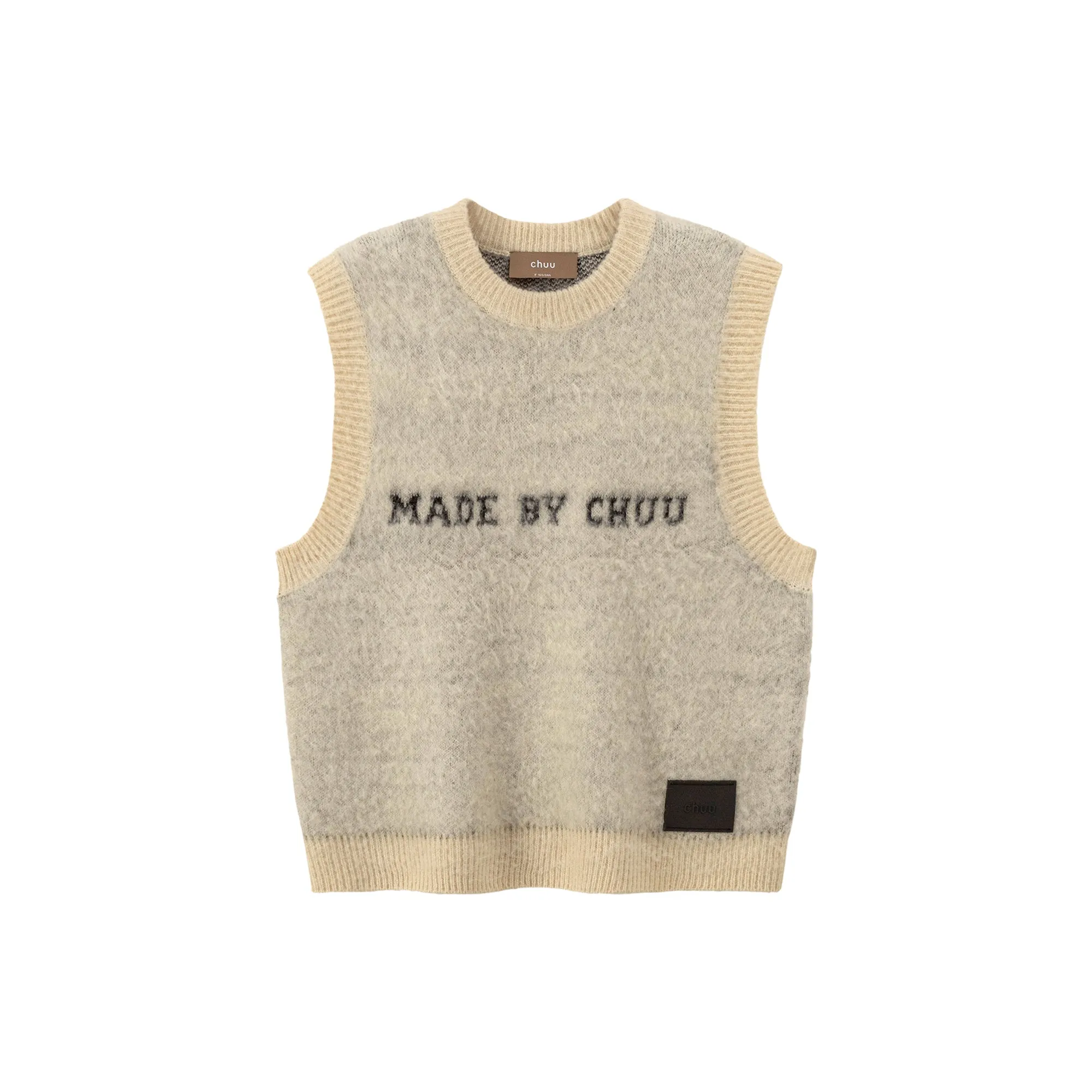 I Know Best Round Loose Fit Sleeveless Knit Vest