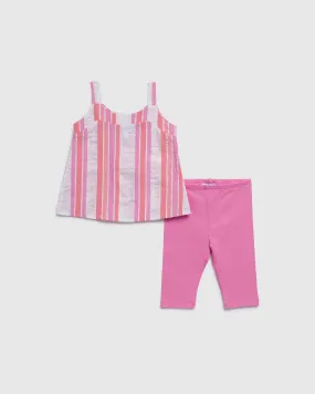 Infant Girls Watermelon Stripe Tank Set