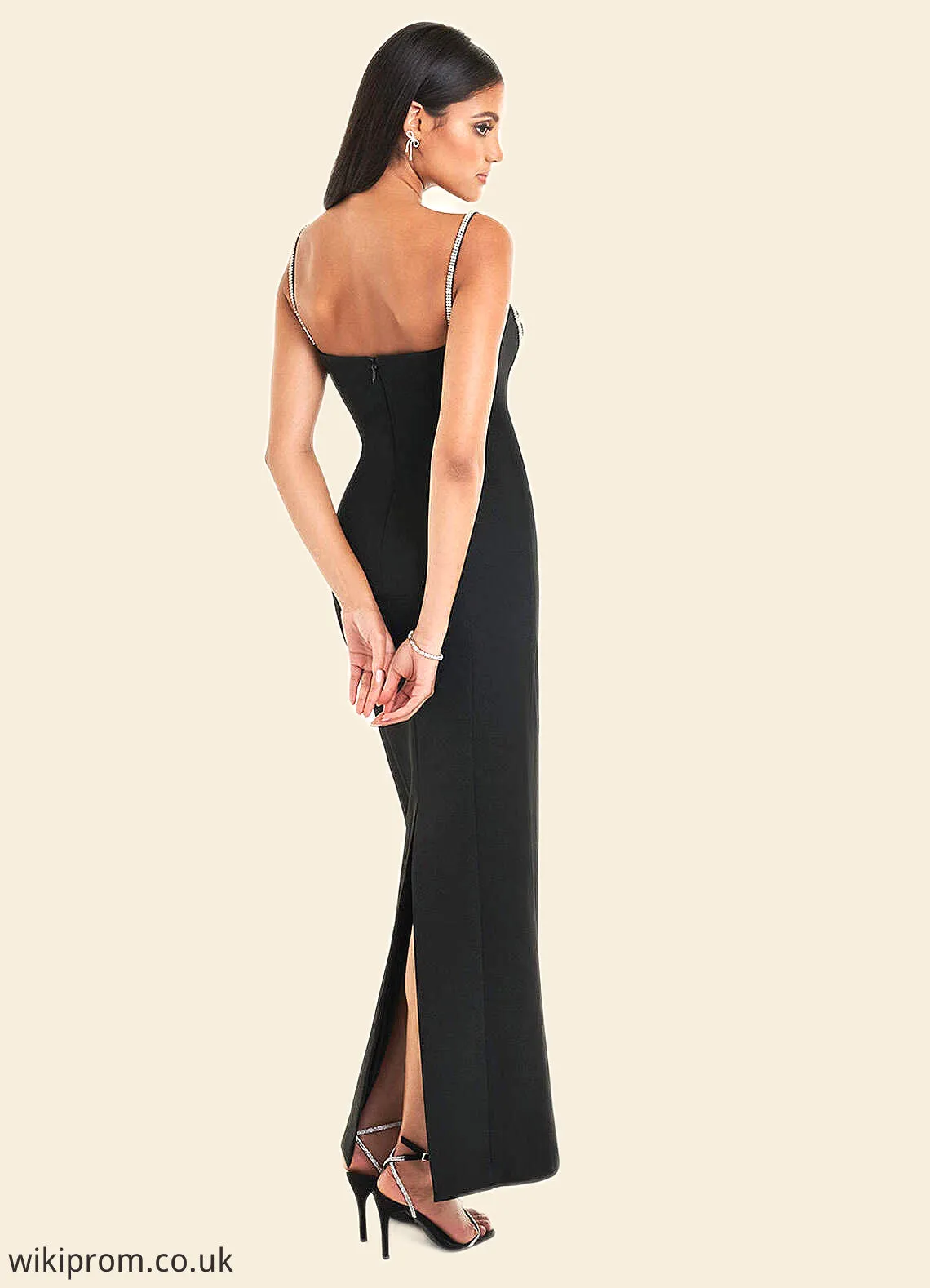 Janice Asha Black Rhinestone Maxi Dress Atelier Dresses | Azazie SWKP0022877