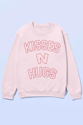 KISSES AND HUGS VALENTINES OVERSIZED SWEATSHIRT