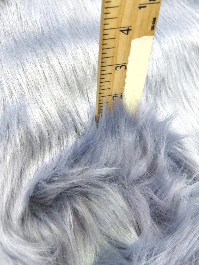 Lime Green Solid Shaggy Long Pile Faux Fur Fabric / Sold By The Yard