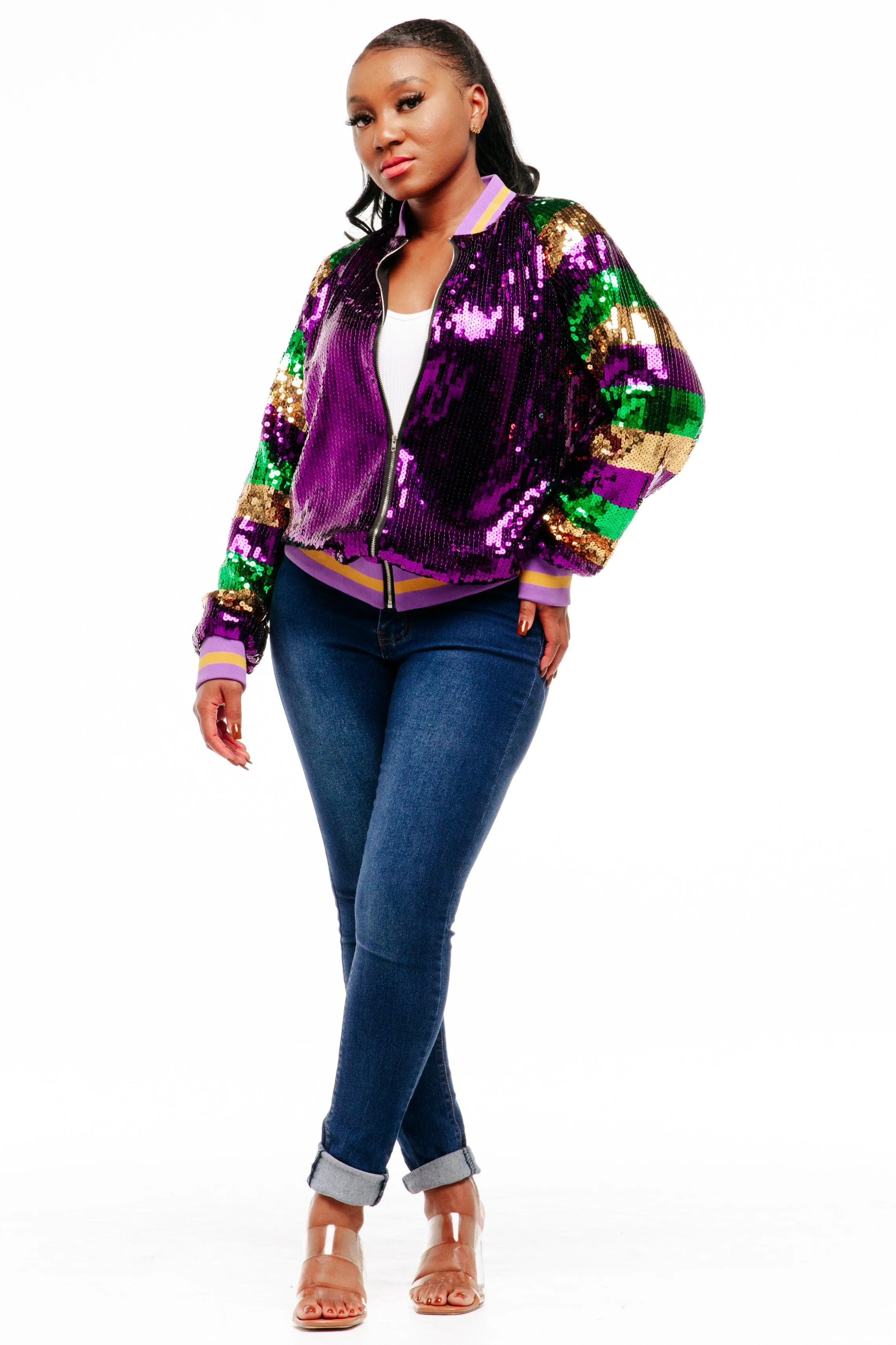 Mardi Gras Sequin Jacket