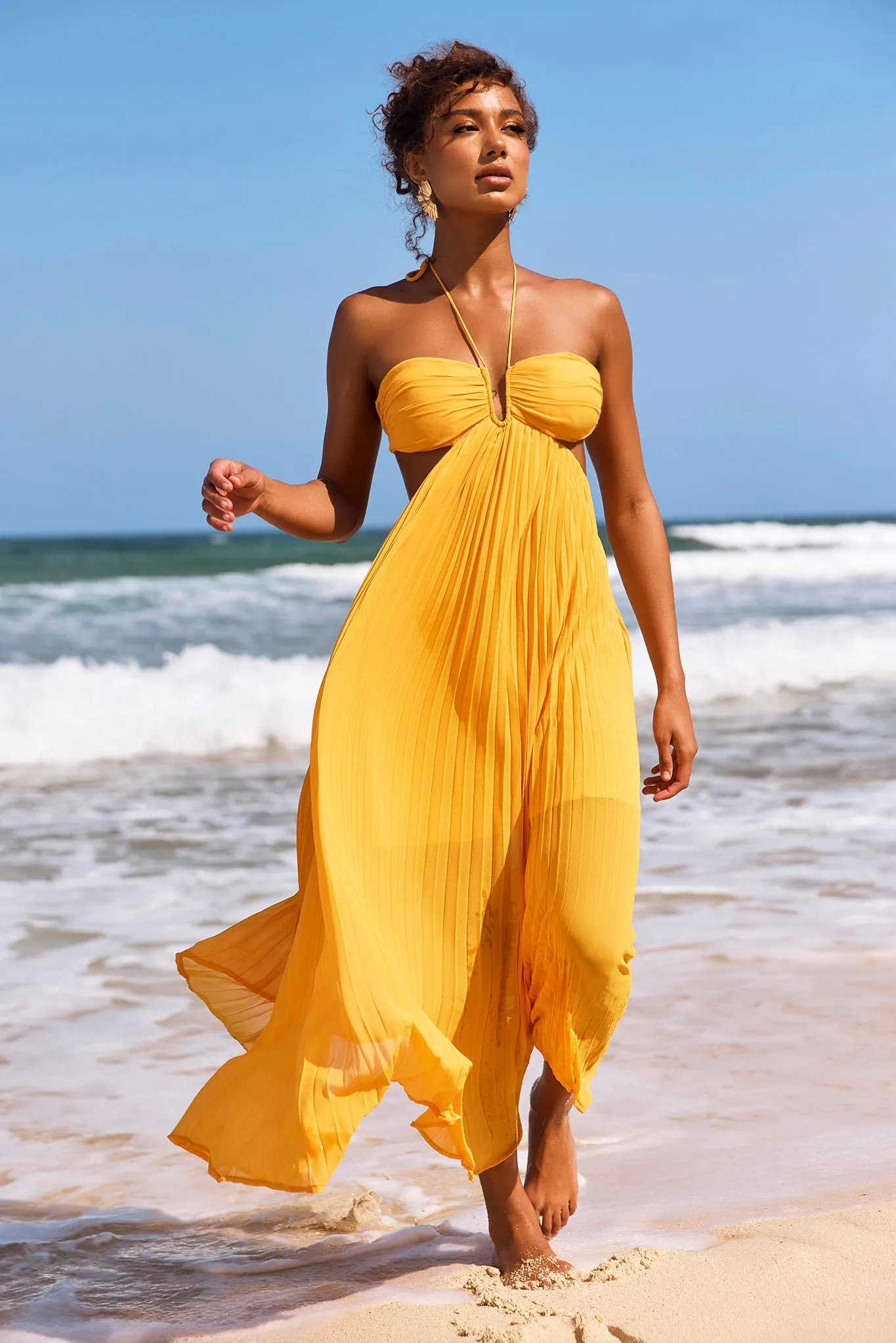 Martini Maxi Dress - Yellow