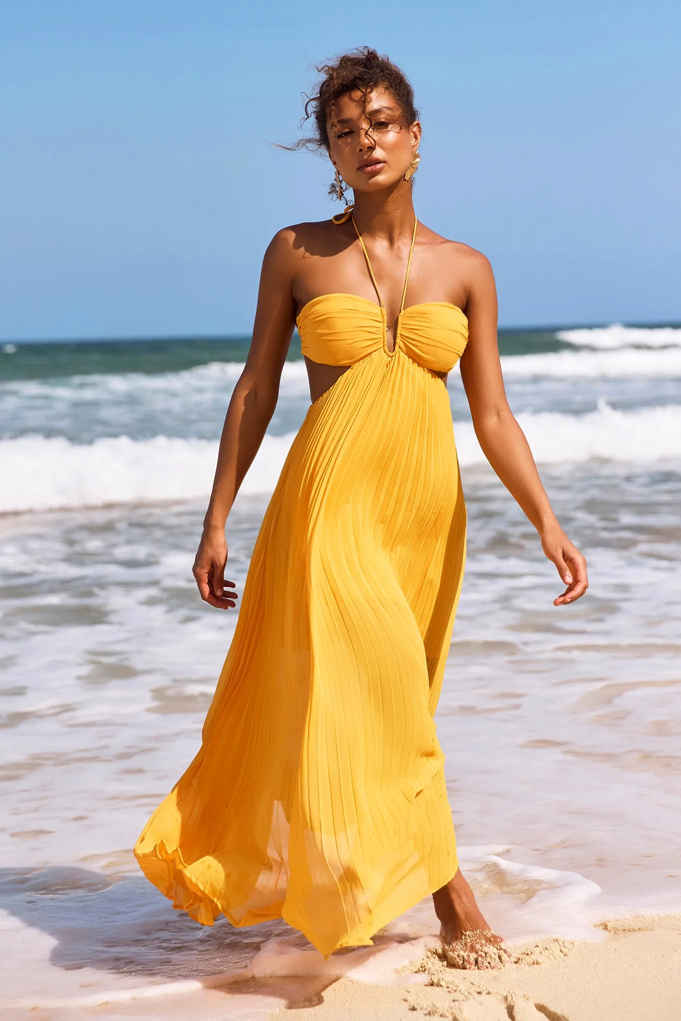 Martini Maxi Dress - Yellow