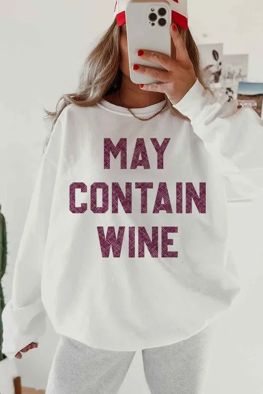 MAY CONTAIN WINE OVERSIZED SWEATSHIRT