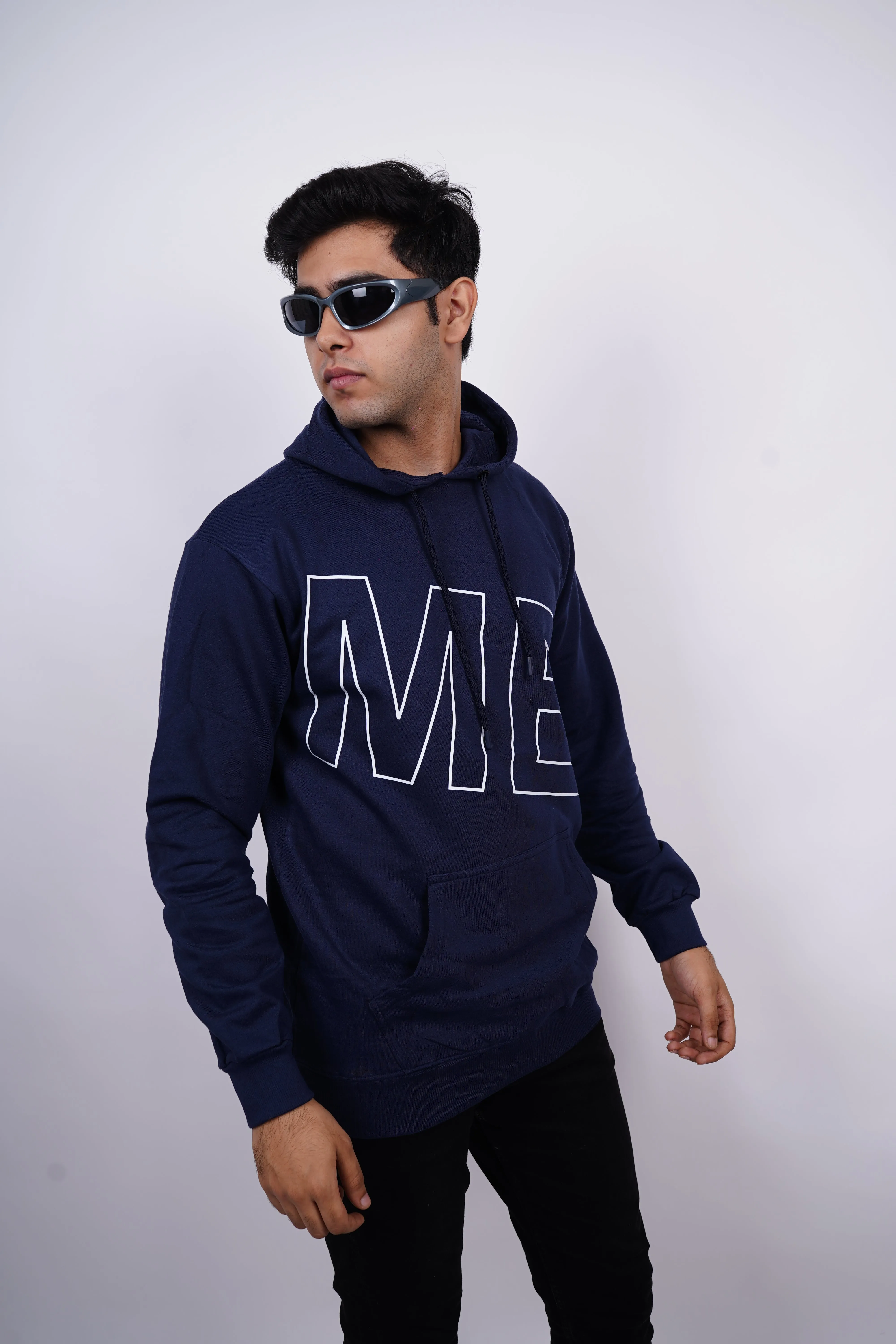 ME Relaxed fit Dark Heaven Blue Hoodie for Men By DemonWear