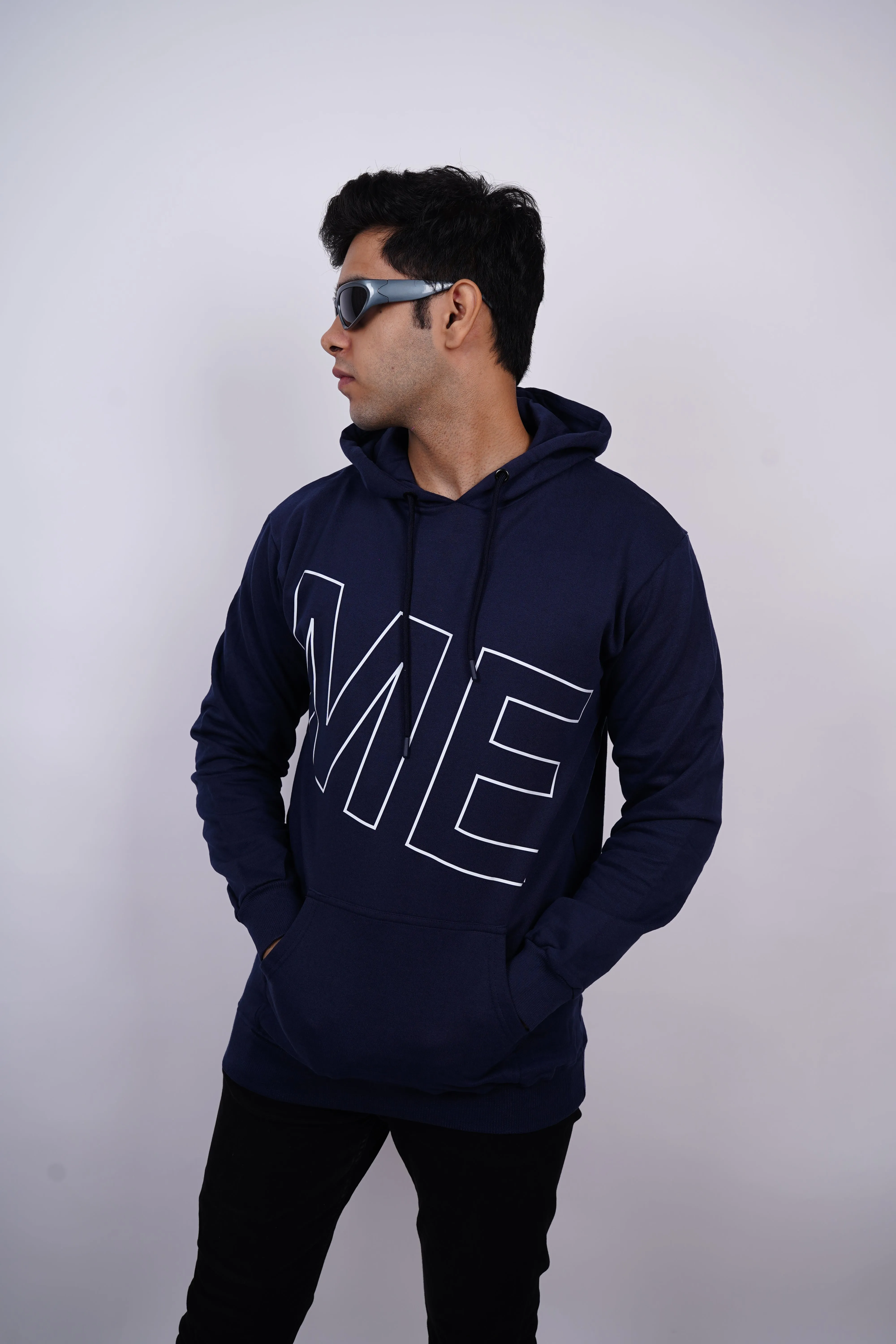 ME Relaxed fit Dark Heaven Blue Hoodie for Men By DemonWear