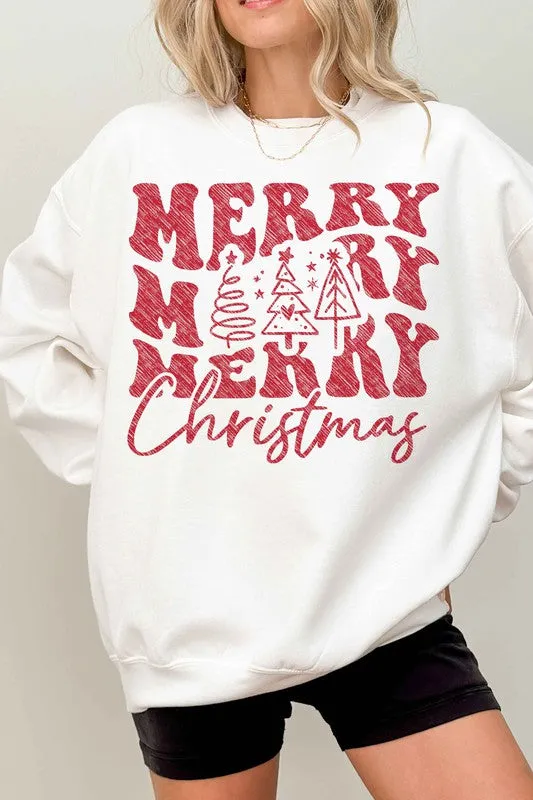 MERRY CHRISTMAS OVERSIZED SWEATSHIRT