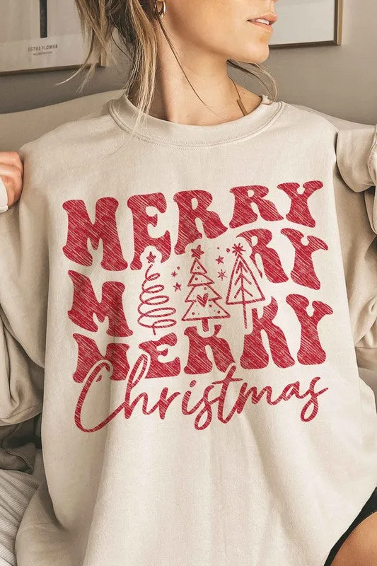 MERRY CHRISTMAS OVERSIZED SWEATSHIRT