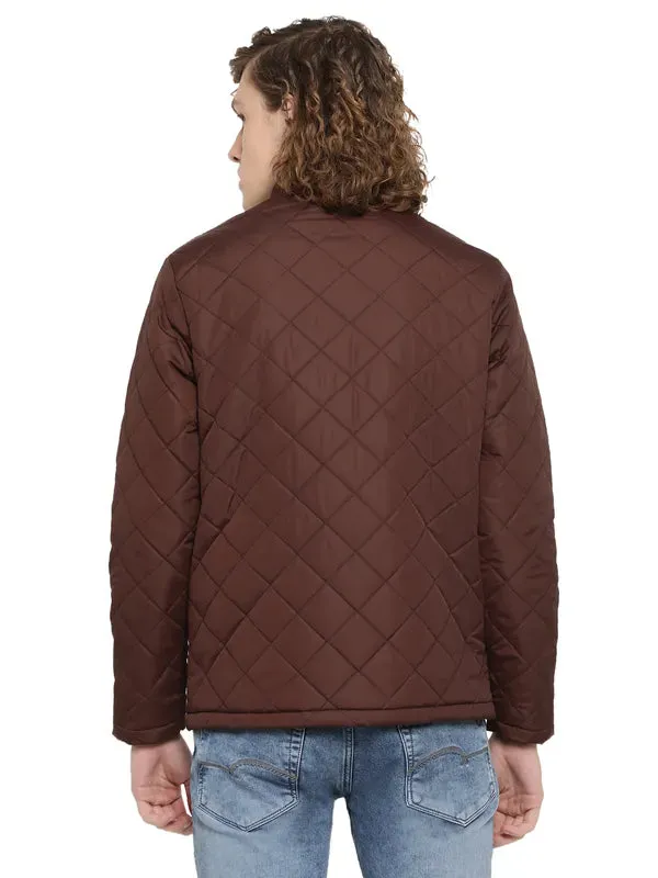 Mettle Men Maroon Quilted Jacket