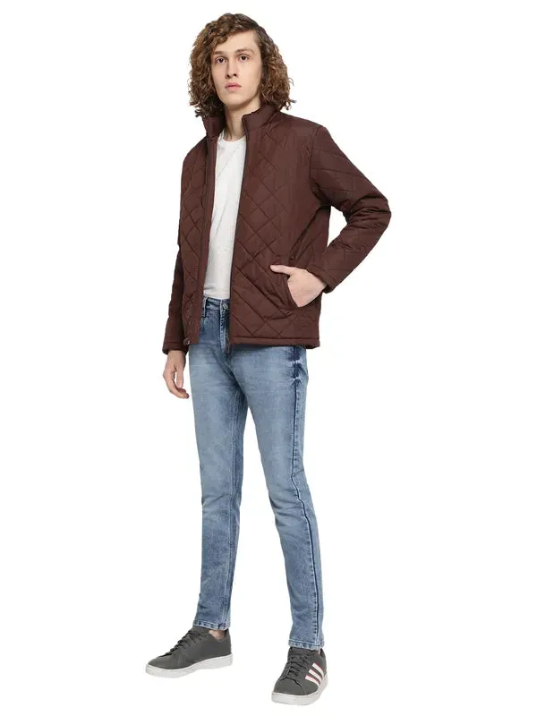 Mettle Men Maroon Quilted Jacket