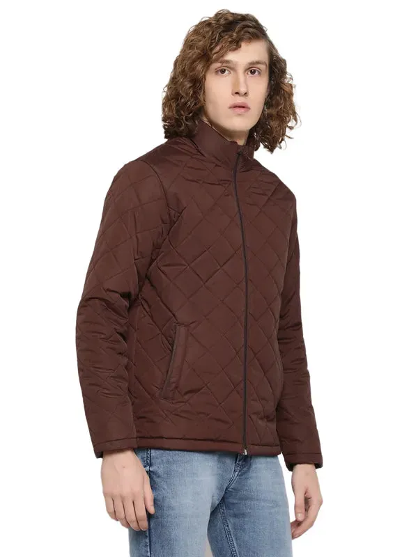 Mettle Men Maroon Quilted Jacket