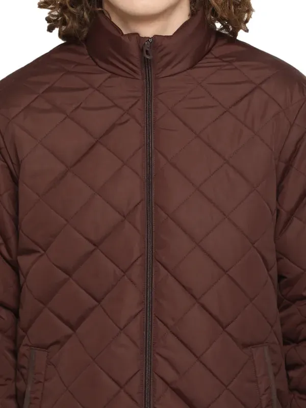 Mettle Men Maroon Quilted Jacket