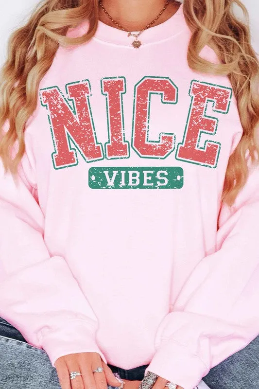 NICE VIBES CHRISTMAS OVERSIZED SWEATSHIRT