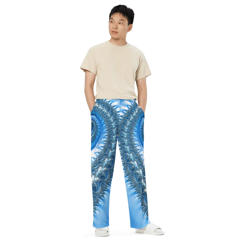 "Fractal Fern" Collection - Fractal Design Unisex Wide Leg Pants