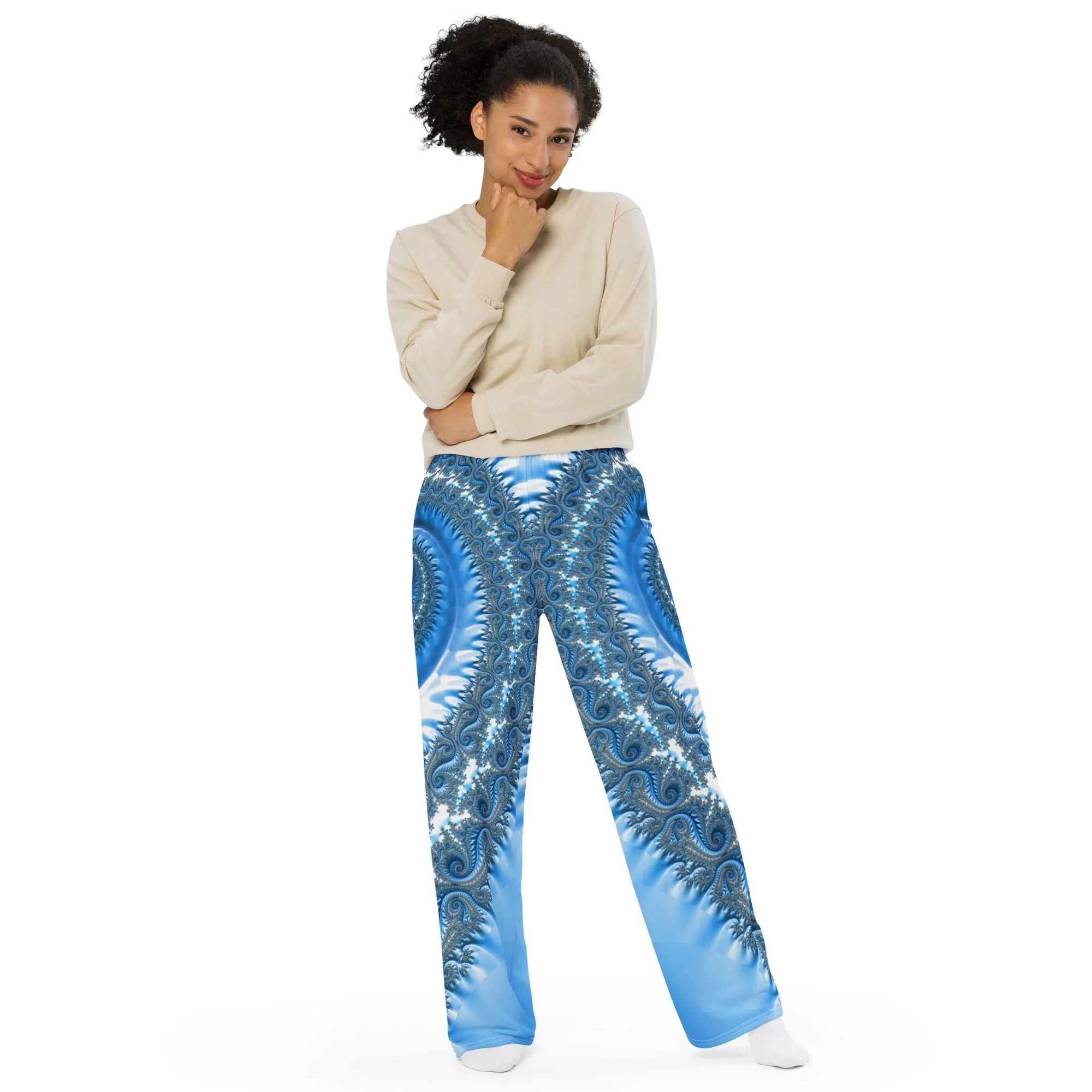 "Fractal Fern" Collection - Fractal Design Unisex Wide Leg Pants