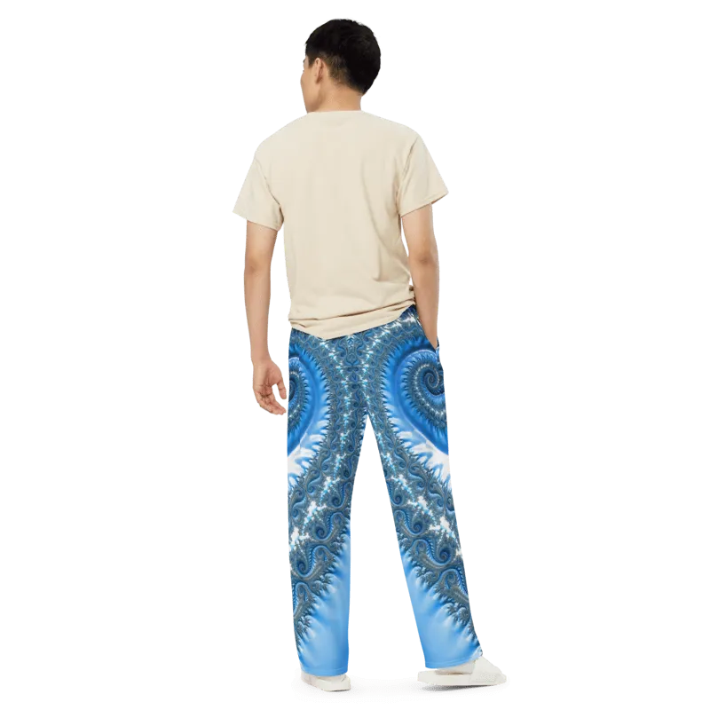 "Fractal Fern" Collection - Fractal Design Unisex Wide Leg Pants