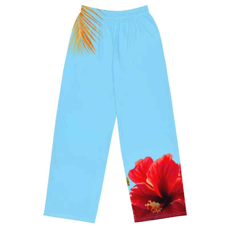 "Majestic Flamingo" Collection - Designer Unisex Wide Leg Pants