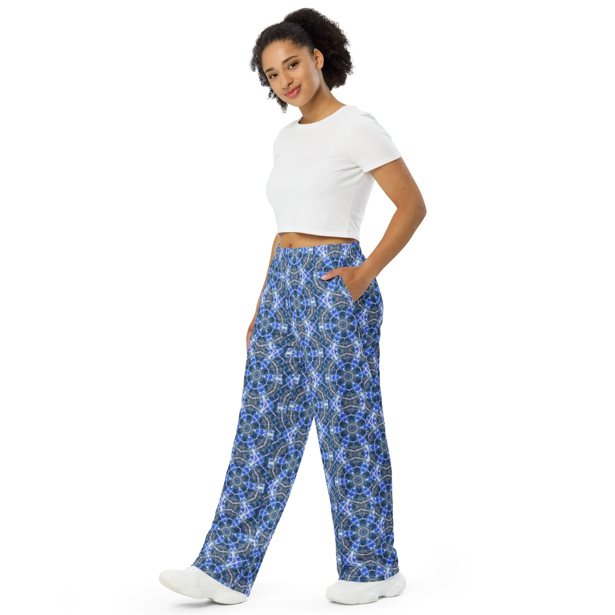 "Whirling Petals" Collection - Fractal Design Wide Leg Pants